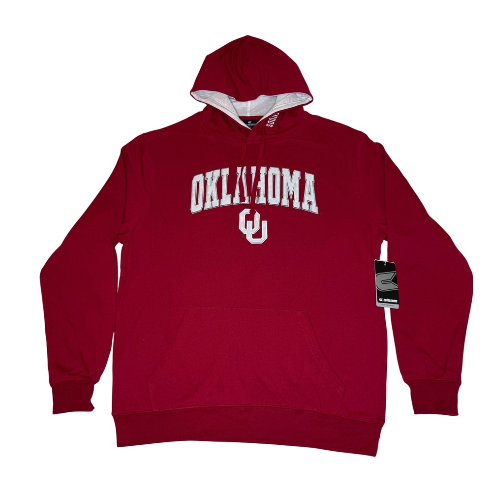 NWT Colosseum Oklahoma Sooners OU Crimson Pullover Hoodie Men's XL